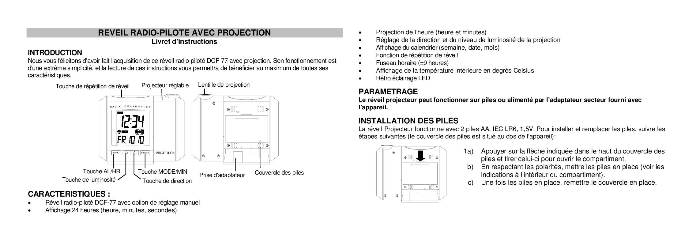 Mode D Emploi Reveil La Crosse Technology